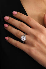 White Topaz Jewelry Set: Dainty Wedding Jewelry Set Available in Silver & Solid Gold Options