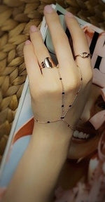 925K Sterling Silver Boho Hand Harness: Adjustable Wrist to Finger Jewelry
