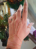 925K Sterling Silver Boho Hand Harness: Adjustable Wrist to Finger Jewelry