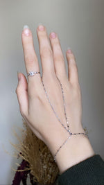 Minimalist Hand Chain Bracelet: Dainty Finger Bracelet for Women in 925K Sterling Silver or Solid Gold Options