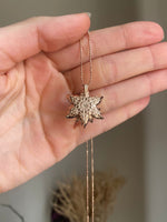 Pink Quartz Lotus Necklace Gift for Mom Meaningful Gift for Her Rose Quartz Necklace Anniversary Gift Girlfriend Birthday Jewelry