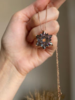 Mystic Topaz Lotus Necklace Gift for Mom Meaningful Gift for Her Colorful Stone Necklace Anniversary Gift Girlfriend Birthday Jewelry