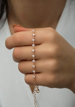 Aquamarine Tennis Bracelet, Gift for Mom, March Birthstone Bracelet, Dainty Minimal Jewelry, Blue Gemstone Bracelet for Her