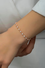 Amethyst Tennis Bracelet, Gift for Mom, February Birthstone Bracelet, Dainty Eternity Bracelet, Minimalist Jewelry for Her