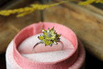 Citrine Lotus Ring, November Birthstone Ring, Yellow Gemstone Flower Ring, Dainty Floral Ring, Gift for Mom Jewelry, Promise Ring