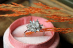 Lotus Ring Gift for Her, White Zircon Floral Ring, Meaningful Jewelry for Women, Dainty Gold Silver Ring, Mother’s Day Gift
