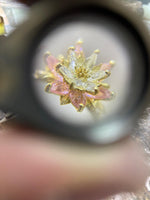 Pink Quartz Lotus Ring, White Zircon Flower Ring, Lotus Engagement Alternative Ring, Floral Gemstone Ring, Dainty Nature Inspired Jewelry