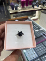 Black Onyx Lotus Ring – Bold Lotus Flower Statement Ring, Unique Engagement Alternative, Spiritual Birthstone Jewelry Gift for Her