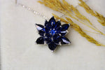 Sapphire Lotus Necklace Gift for Mom Meaningful Gift for Her September Birthstone Necklace Birthday Gift Anniversary Jewelry