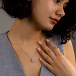 925K Sterling Silver Zircon Lotus Jewelry Set: Dainty Minimalist Floral Jewelry Set,