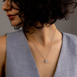 925K Sterling Silver Zircon Lotus Jewelry Set: Dainty Minimalist Floral Jewelry Set,