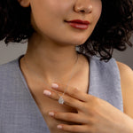 925K Sterling Silver Zircon Lotus Jewelry Set: Dainty Minimalist Floral Jewelry Set,