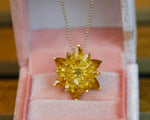 Citrine Lotus Necklace Gift for Mom Meaningful Gift for Her November Birthstone Necklace Birthday Gift Anniversary Jewelry