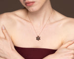 Mystic Topaz Lotus Necklace Gift for Mom Meaningful Gift for Her Birthstone Necklace Anniversary Gift Girlfriend Birthday Jewelry