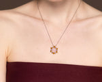Gift for Mom Lotus Necklace, Layered Lotus Pendant, Birthstone Necklace, Meaningful Jewelry for Mother, Flower Necklace Gift