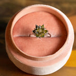 Peridot Lotus Ring, August Birthstone Ring, Green Gemstone Flower Ring, Dainty Floral Ring, Gift for Mom Jewelry, Promise Ring
