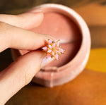 Gift for Mom Pink Opal Lotus Ring, Lotus Flower Ring, Meaningful Jewelry for Mother, Birthday Gift, Emotional Gift for Her