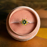 Gift for Mom Birthstone Lotus Ring, Citrine & Emerald Flower Ring, Custom Birthstone Jewelry for Mother, Meaningful Gift for Her