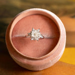 Dainty Lotus Ring, White Zircon Minimalist Ring, Floral Gold Silver Ring, Everyday Jewelry for Women, Elegant Simple Ring