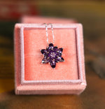 Amethyst Lotus Necklace Gift for Mom, February Birthstone Necklace, Meaningful Jewelry, Personalized Gift for Her, Purple Lotus Pendant