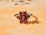 Ruby Lotus Ring Gift for Her, Meaningful Red Gemstone Ring, Promise Ring for Girlfriend Wife, Spiritual Lotus Jewelry, Unique Floral Ring