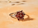 Ruby Lotus Ring Gift for Her, Meaningful Red Gemstone Ring, Promise Ring for Girlfriend Wife, Spiritual Lotus Jewelry, Unique Floral Ring